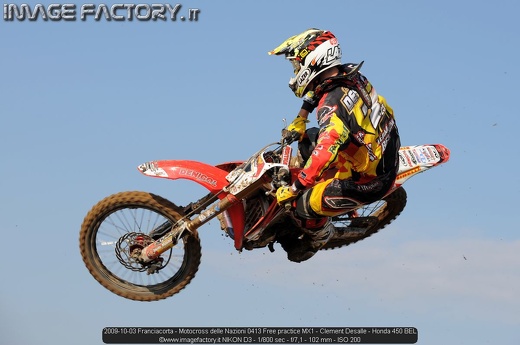 2009-10-03 Franciacorta - Motocross delle Nazioni 0413 Free practice MX1 - Clement Desalle - Honda 450 BEL